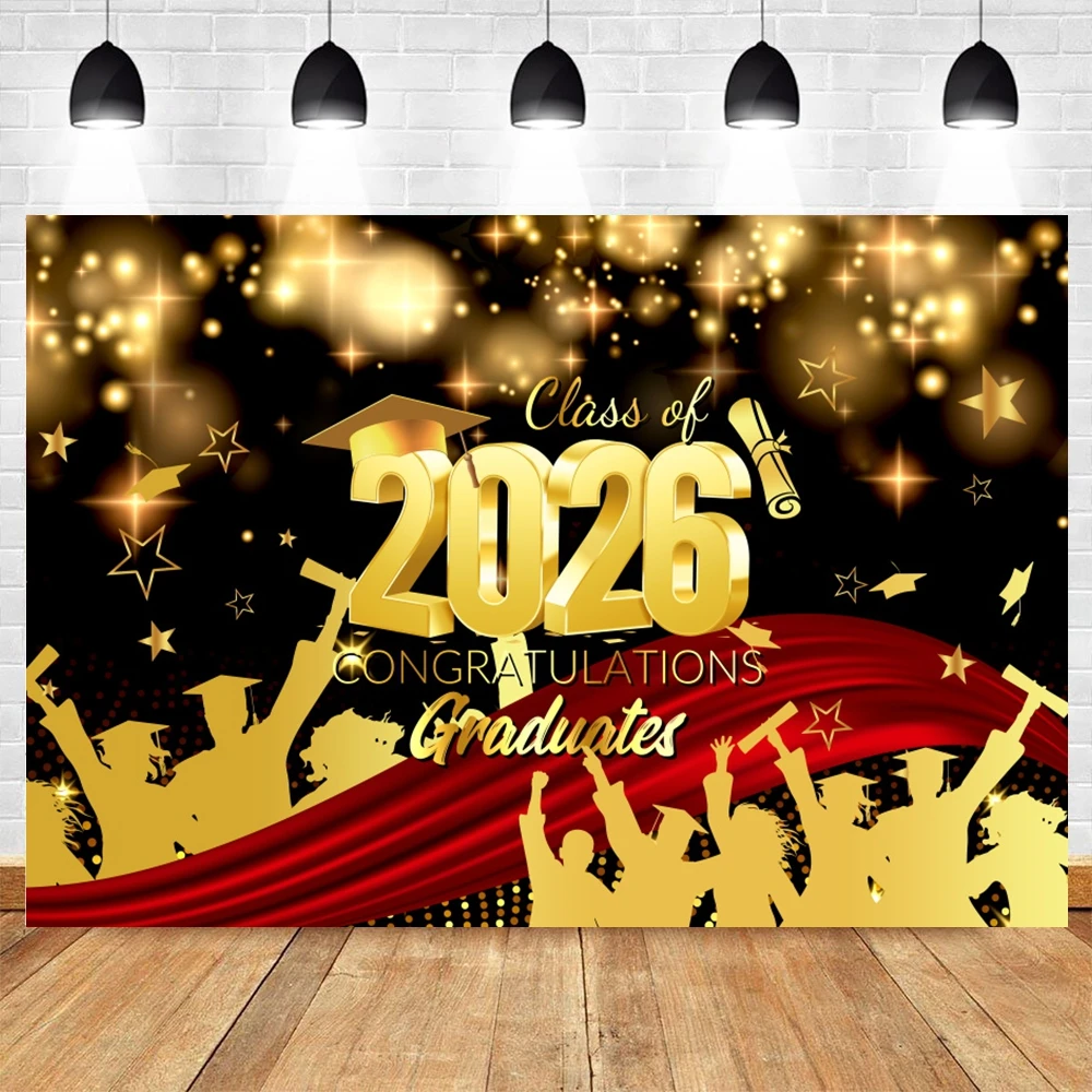 2026년 졸업 파티 배경막 2026년 졸업생 축하 졸업 파티 학사모 졸업식 사진 배경 장식