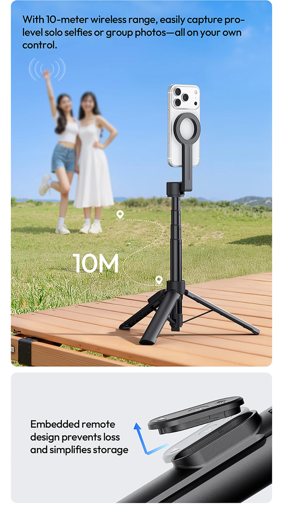 Ulanzi SK26 Portable Selfie Stick with Phone Holder description image 13