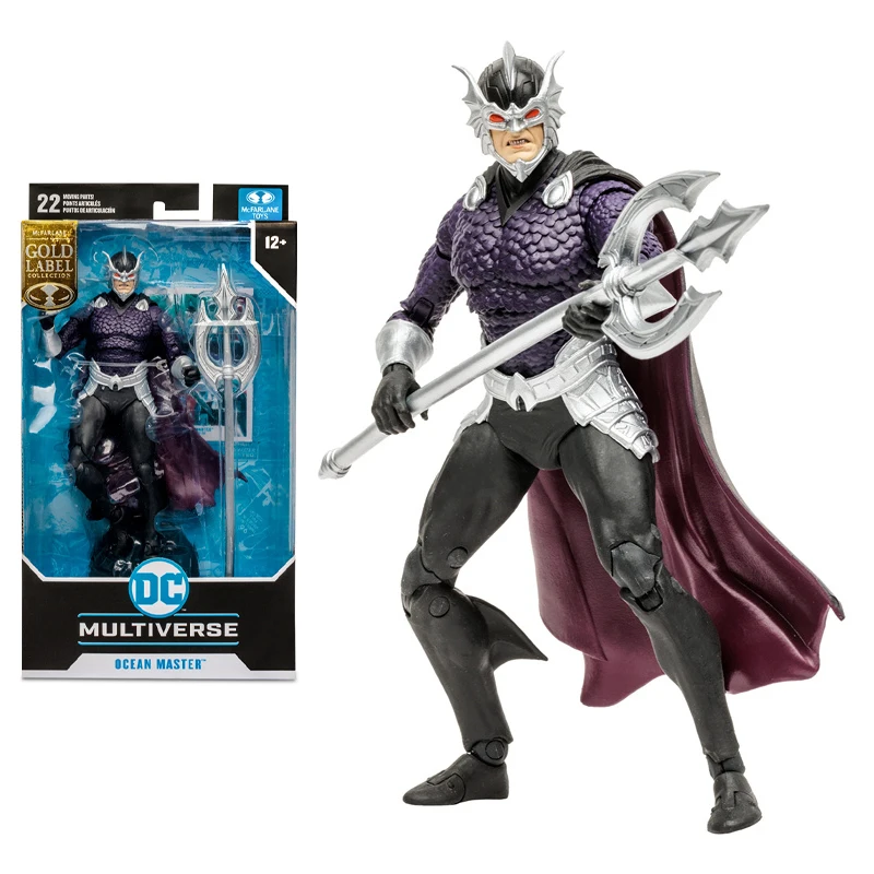 

100% оригинальная разносторонняя Золотая этикетка игрушки McFarlane DC Ocean Master, 7-дюймовая экшн-фигурка, коллекционная игрушка, подарок на день рождения