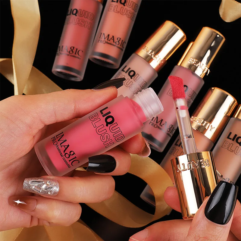 IMAGIC new liquid blush can be used as eye shadow blush makeup party daily use all skin types waterproof blush cosmetics 6.5 ml 5