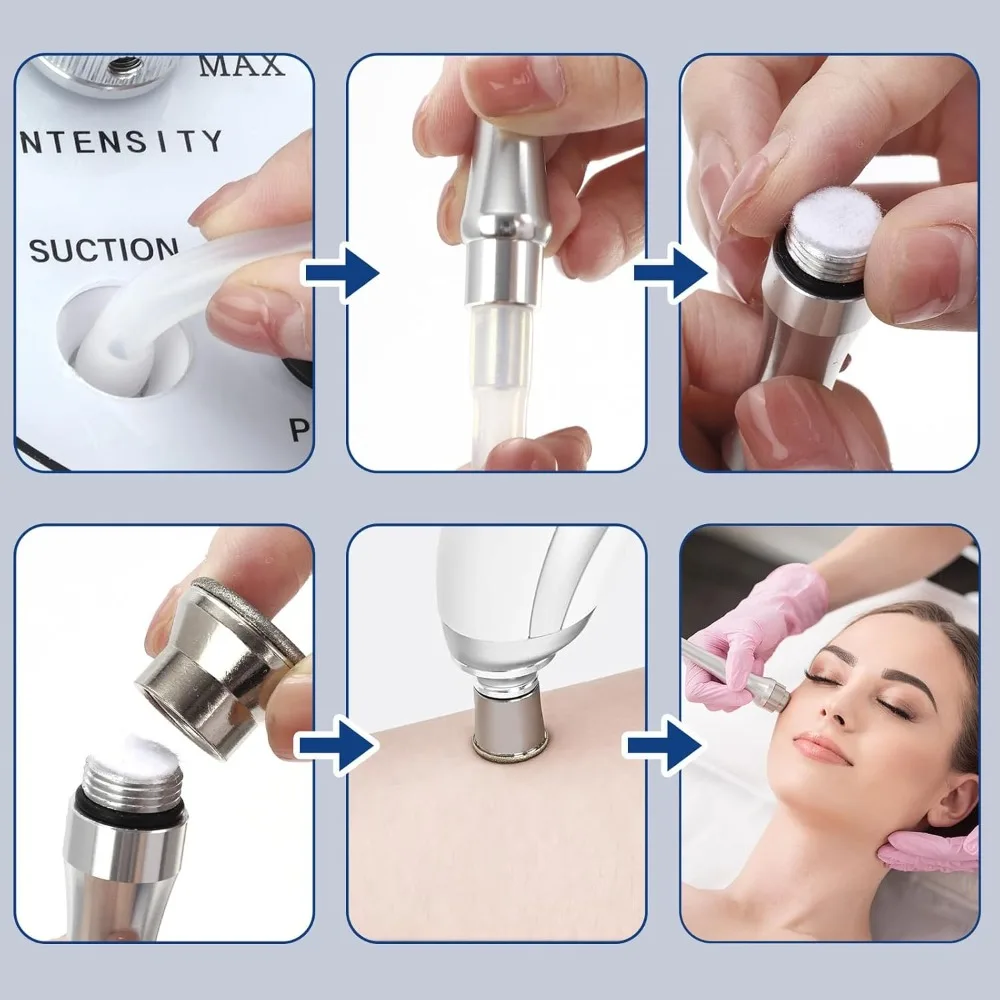 6-9 PCS Replacement Diamond Microdermabrasion Dermabrasion Tips Diamond Dermabrasion Head Exfoliator Facial Dermabrasion Tools