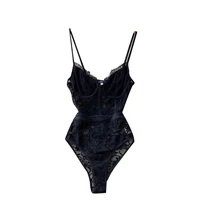 Ins Fashion Women Black Lace Bodysuit Sexy Spaghetti Strap Sleeveless Hollow Out Slim Fit Body Top 2025 summer Female Overalls - Image 6
