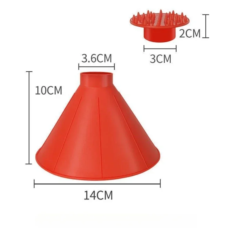 Conical Funnel Snow Shovel Car Round Plastic Snow Scraper Shovel Ice Scraper Multifunctional Car Remover 1PC