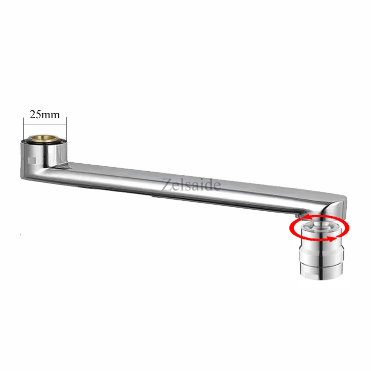 15/18/20/22/25/30/35/40cm stainless steel kitchen faucet extension pipe with swivel aerator