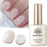 BORN RRETTY 15ml Milky White Glitter Gel Nail Polish Pink Apricot Glitter Sequins Long Lasting Soak Off UV LED Varnish Manicure 4