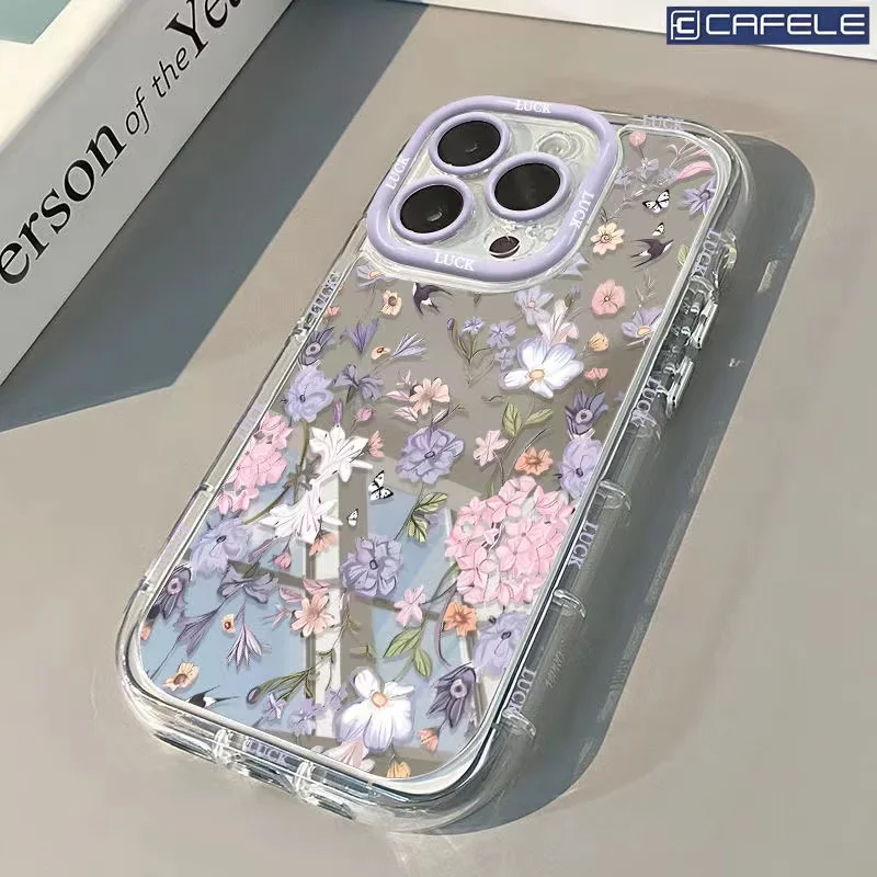 Elegant Spring Flowers Air Cushion Mirror Phone Case Cover