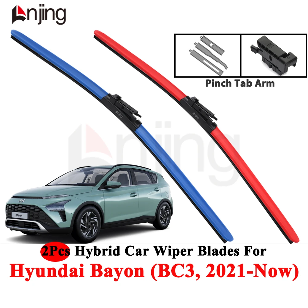 LNJING Farbige Scheibenwischer für Hyundai Bayon BC3 2021-aktuell
