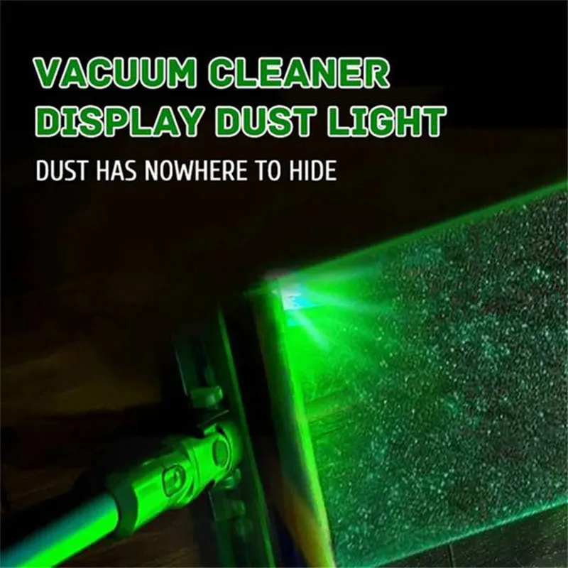 Vacuum Dust Detector Light Vacuum Led Light Attachment, Green LED Light for Vacuum Cleaner Head Accessories