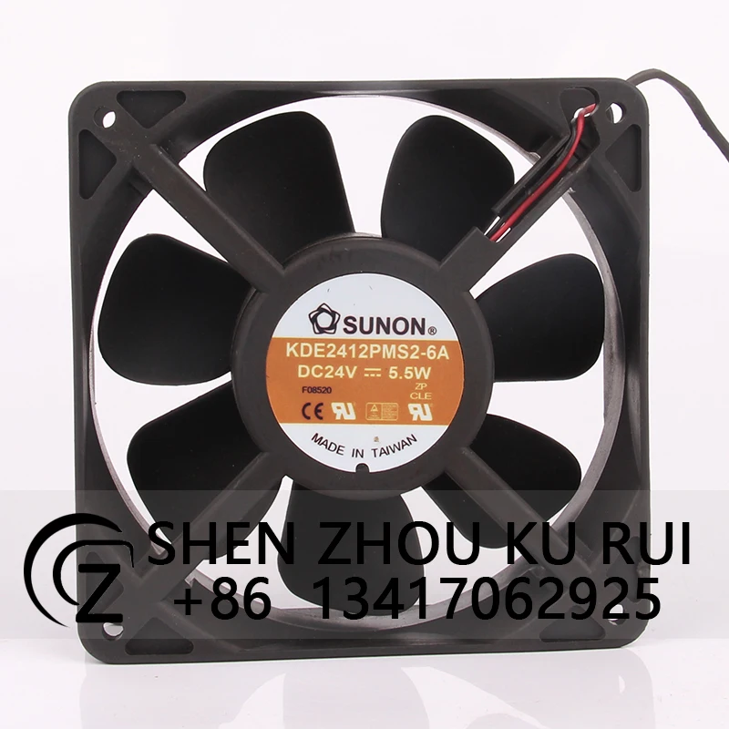 

Case Fan for SUNON KDE2412PMS2-6A 120*120*38MM DC24V 5.5W 12038 High Airflow Inverter Cooling Fan