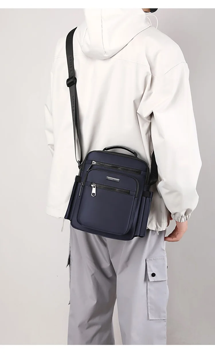Bolsos de hombre con diseño de habitación de 4 capas, bolso cruzado de alta calidad para hombre, bolso de hombro elegant