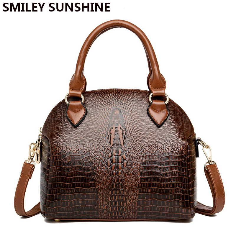 

Women Handbags Leather Bags Women Crocodile Bags Luxury Handbags Designer Crossbody Bags Seashell Bag 2022 New Ladies Bags
