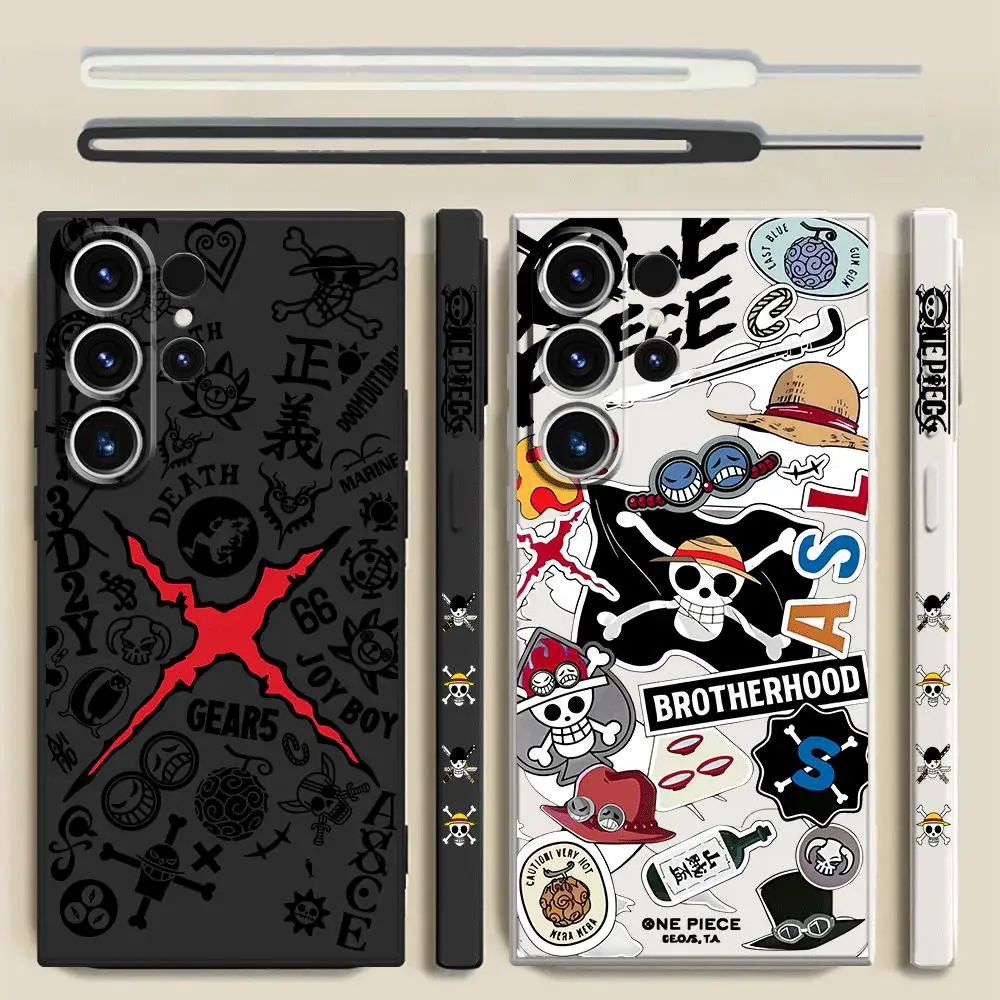 Case for Samsung Galaxy S24 Ultra S20 FE S22 Plus S23 Ultra 5G S21 Luxury Square Liquid Cover