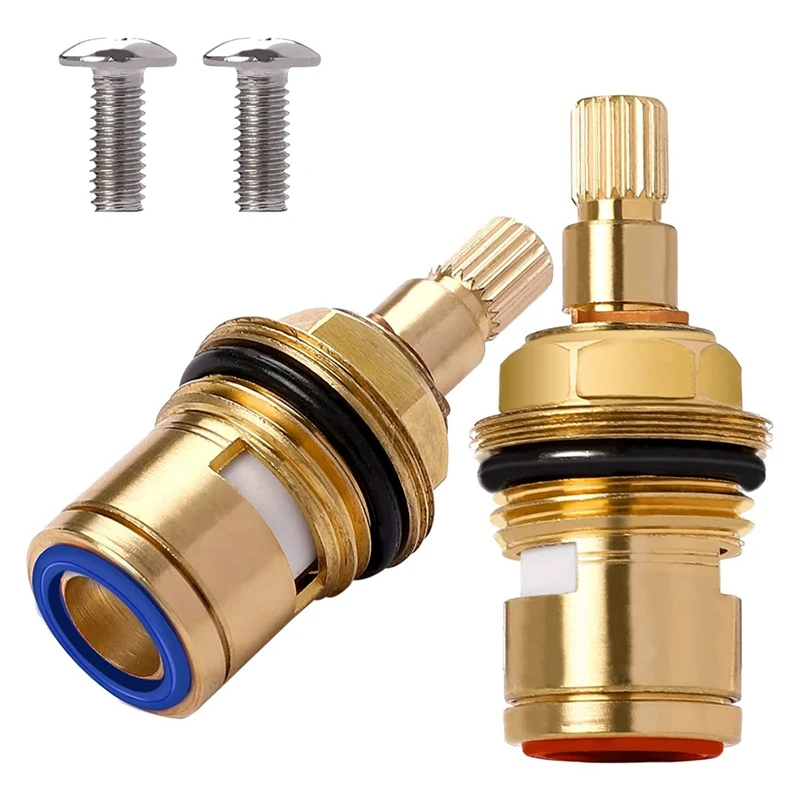 

4PCS Brass Ceramic Stem Ceramic Disc Cartridge Faucet Valve Cartridge Replacement Faucet Repair Replacement Parts