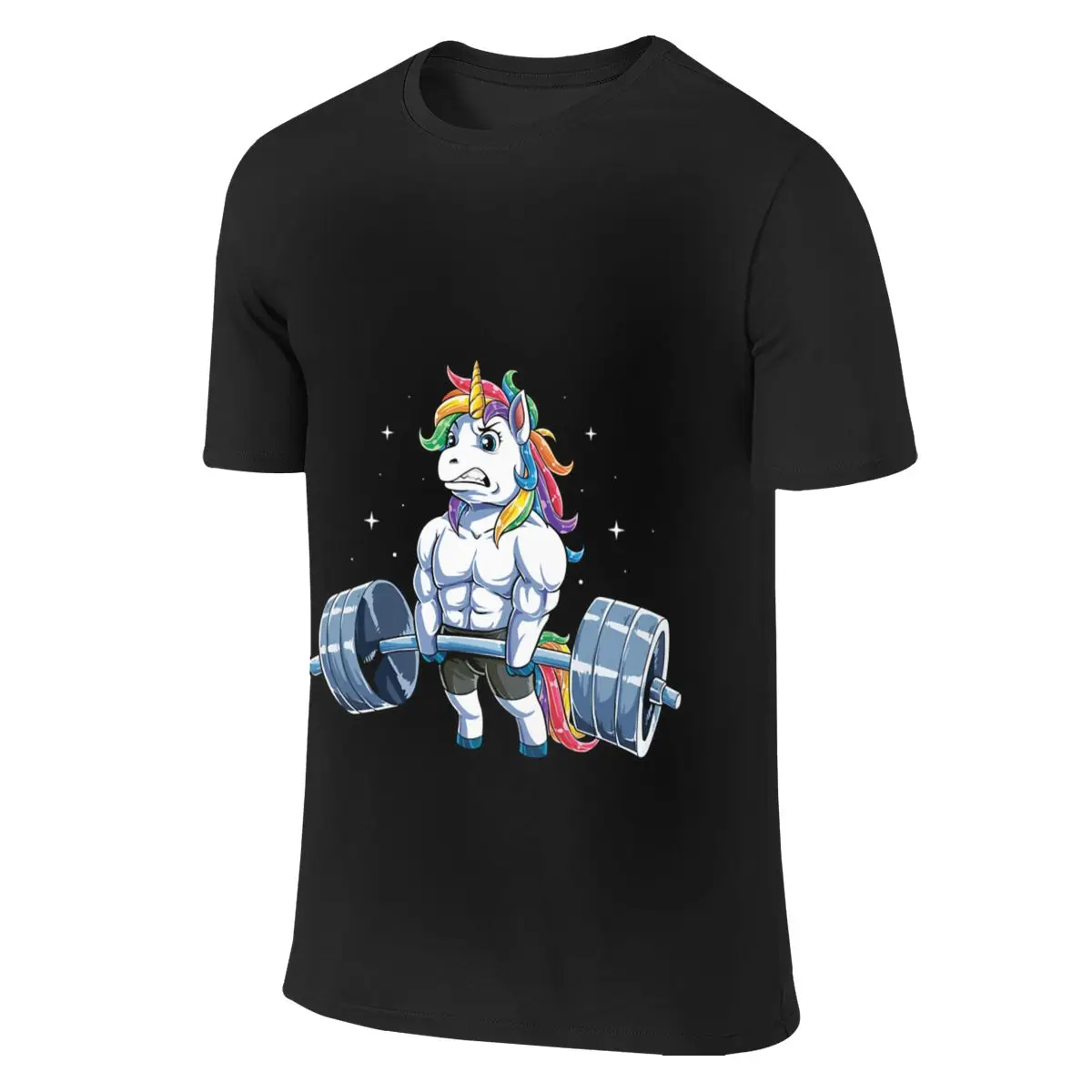 

Unicorn Weightlifting T Shirt Fitness Gym Deadlift Rainbow Gifts Party Men Women Men's short sleeve t-shirt Slim Fit Tops Shirts