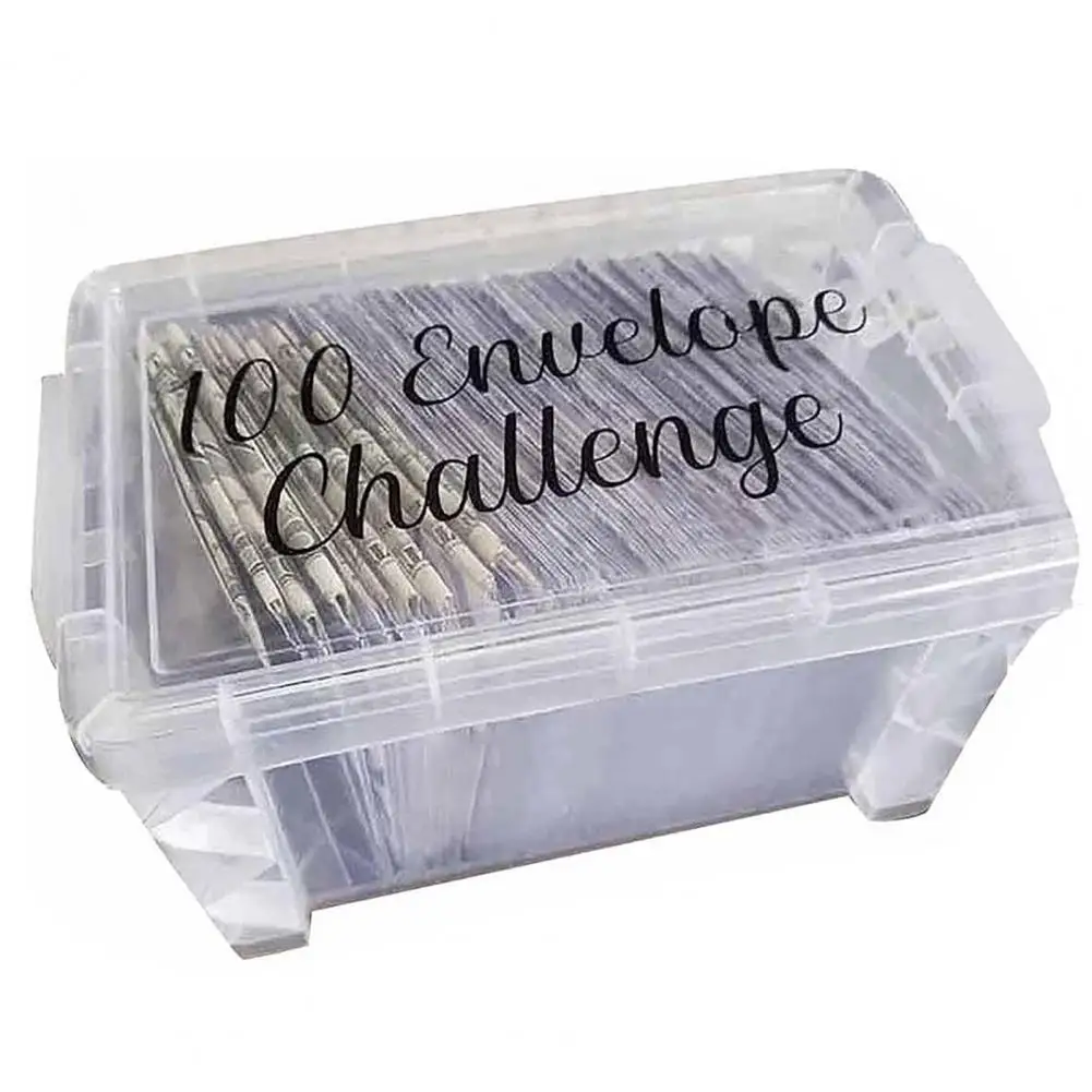 Money Saving Challenge Kit Cash Challenge Envelopes Money Saving Kit 100 Envelope Challenge Box Set for Home Budgeting Savings