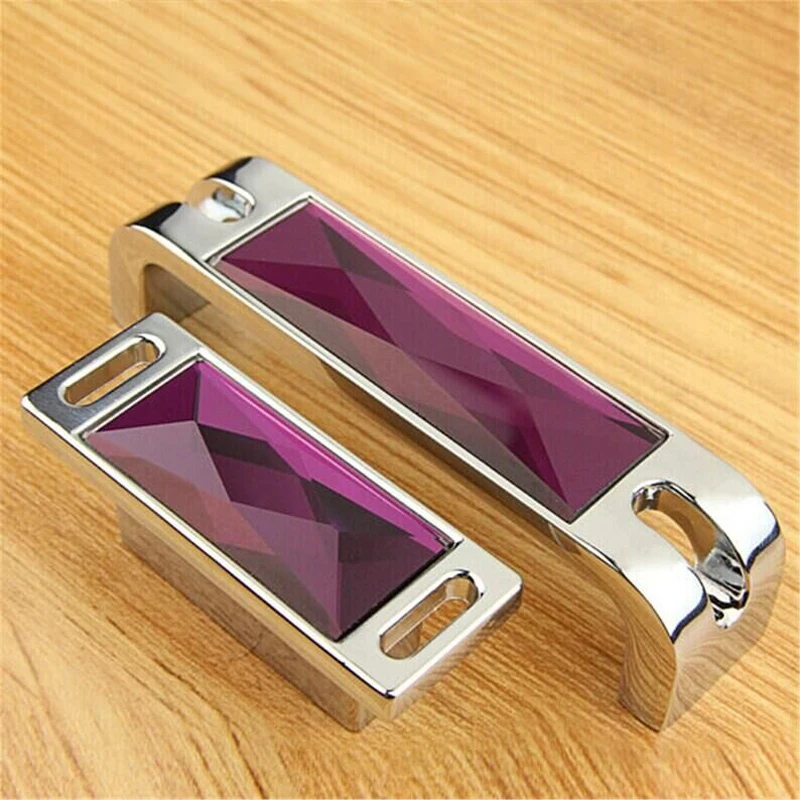 MFYS Crystal Glass Furniture Handles Blue Glass Hardware Modern Exquisite Luxurious