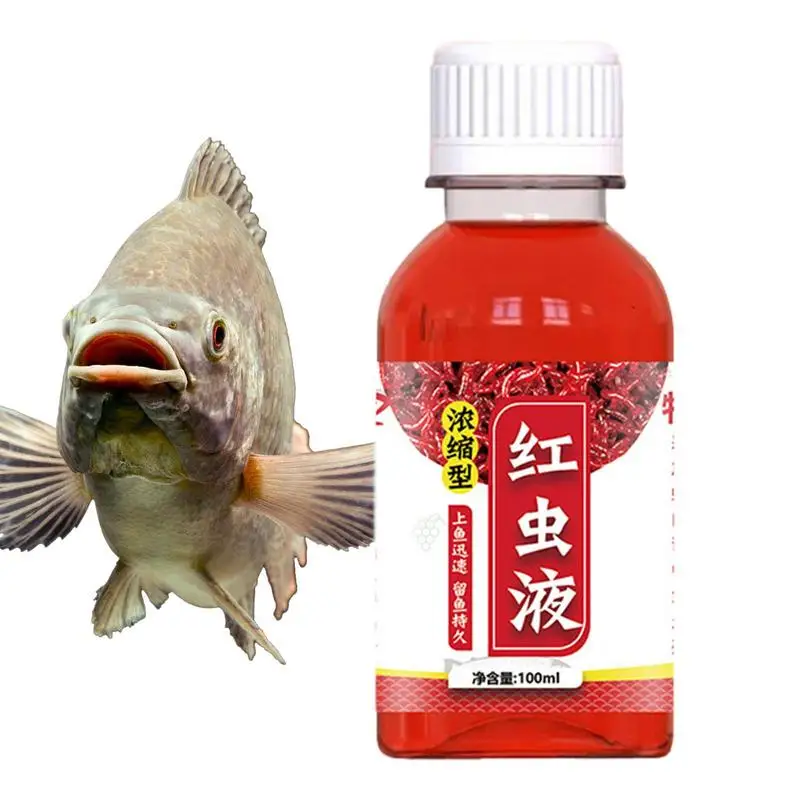 

Fish Attractant Freshwater Fishing Red Worm Scent High Concentrated Quick Lure Mate With Fishy Smell For Bighead Carp Crucian