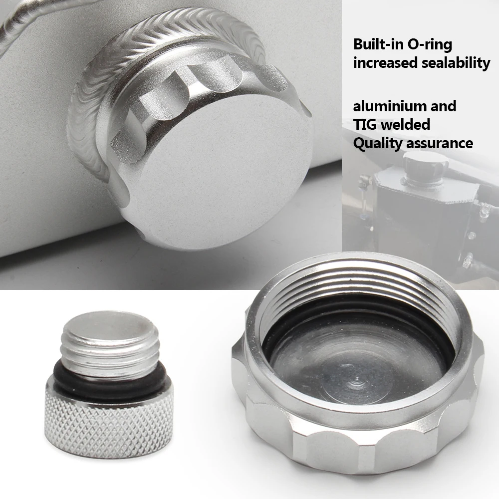 Aluminum Coolant and Oil Reservoir Tank with Drain Plug