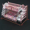 Double Princess Bed Play House Accessories Included Large Size Double-decker Princess Bed 1/12 Furniture  Bed Toy Accessories 6