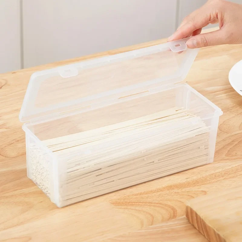 Noodle Storage Box Rectangular Plastic Refrigerator Food Preservation Box Kitchen with Lid Multi-grain Noodles Sealed Box 2
