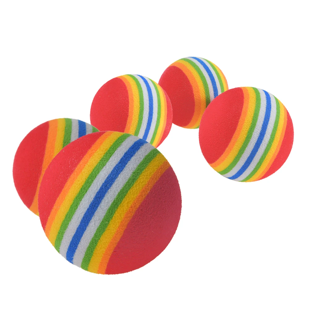 1pcs Super Q Rainbow Ball Pet Dog Puppy Rainbow Stripe Chewing