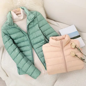 10 Colors Women's Puffer Jackets 2023 New Arrivlas Autumn Winter  White Duck Down Ultra Lightweight Packable Coat