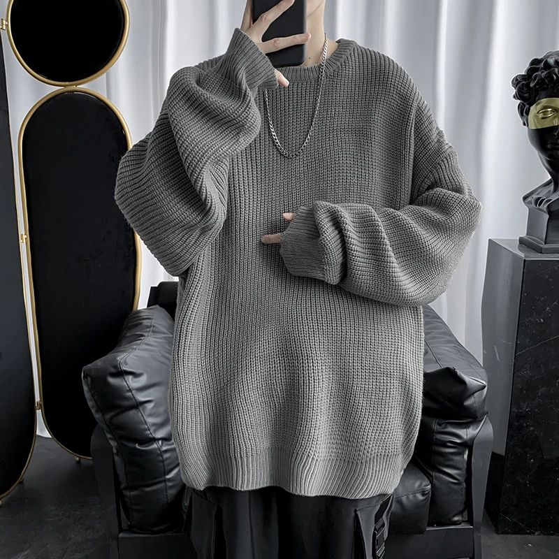 

Brand Sweater Men Streetwear Fashion Knitwear Jumper Round Neck Pullover Men Clothing Autumn Winter Casual Sweaters Z191