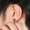 UWIN Iced Clover Earrings for Women Green/Black/White CZ Four Leaves Cubic Zirconia Stud Earrings Fashion Jewelry 6