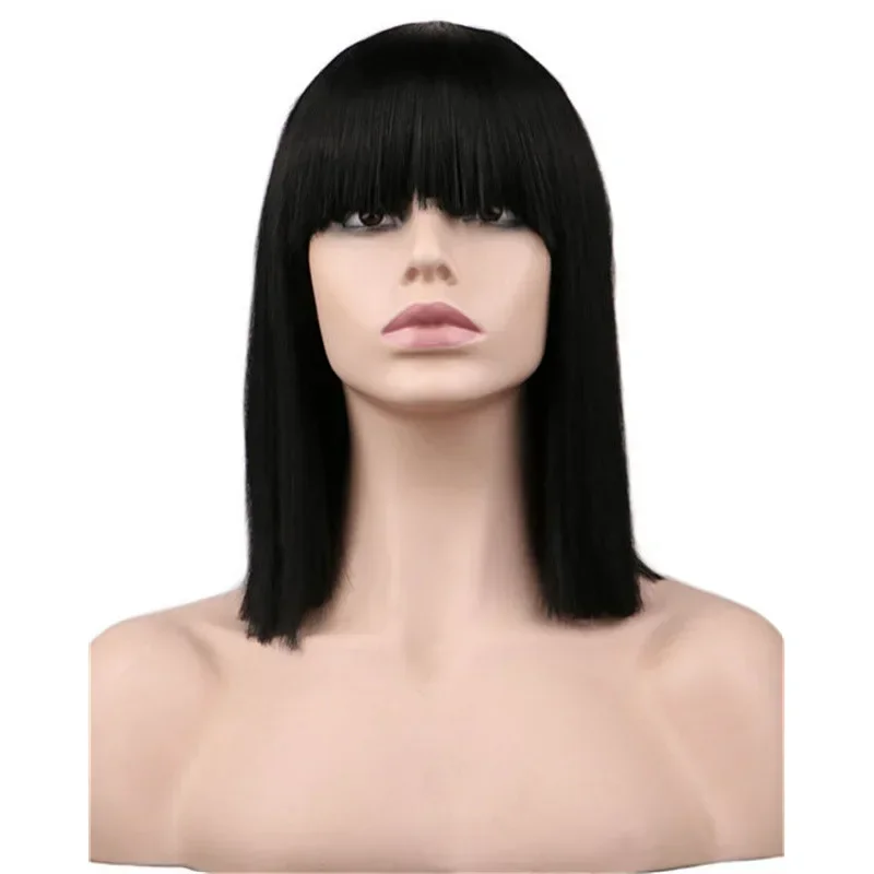 Anime Nico Robin Cosplay Black Cyan Wig Heat Resistant Synthetic Hair Cosplay Wig