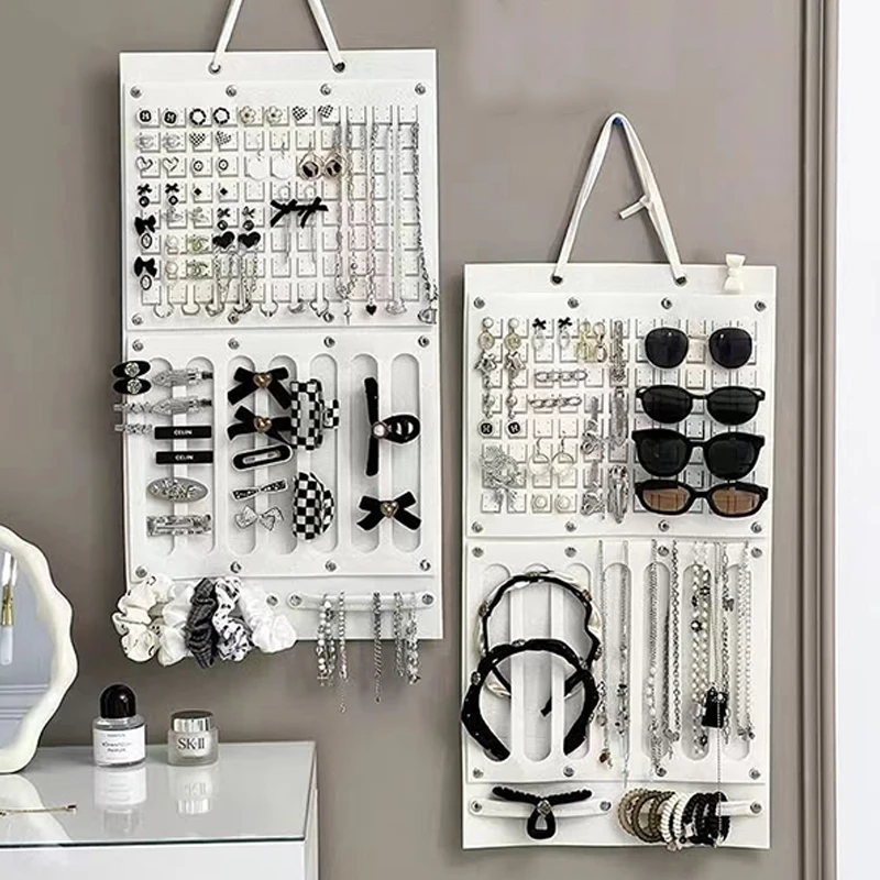 Large Capacity Hair Clip Hairband Holder Wall Hanging Earrings Necklace Storage Hanger Space Saving Organizer Wall Decor