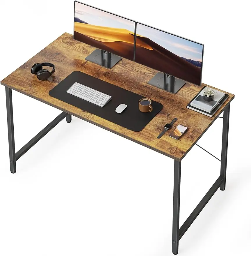 CubiCubi Computer Desk, 47 inch Home Office Desk, Modern Simple Style PC Table for Home, Office, Study, Writing, Vintage aviator writing desk vintage aircraft airman style 120x60x76 cm