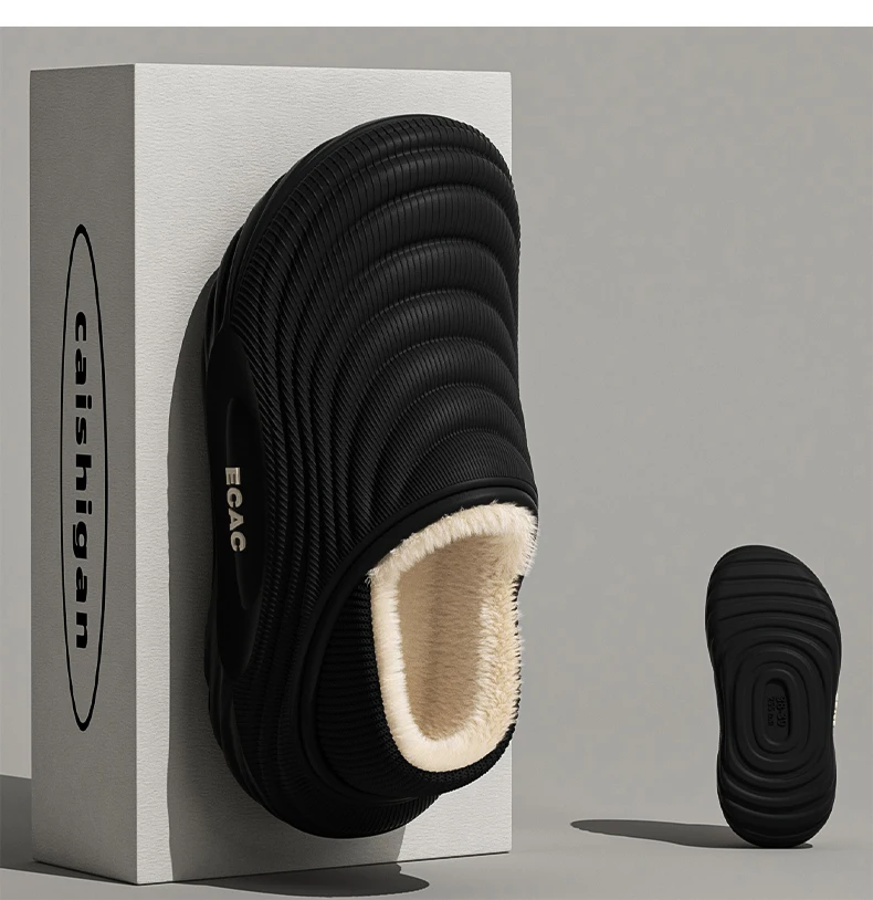 EVA-Winterpantoffeln für Damen und Herren, warm gefüttert, wasserdicht, rutschfest, bequem, für drinnen und draußen, leichte Baumwollclogs_voghion.com