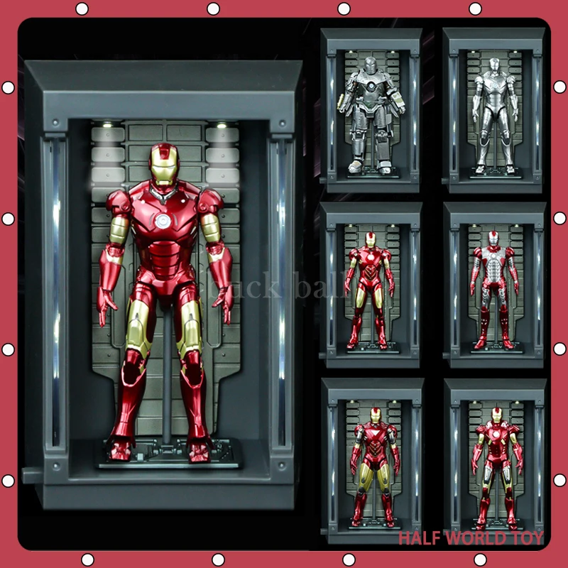 Original Iron Man Mk 1-7 Mark Hall Of Armor Set Di 1-7 Action Figure Avengers Tony Stark Legends Zd Modeldoll Giocattoli Per Bambini Regali