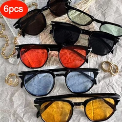 Stylish Retro Unisex UV400 Mirror Sunglasses - Black Square Oval Design (Pictures show)