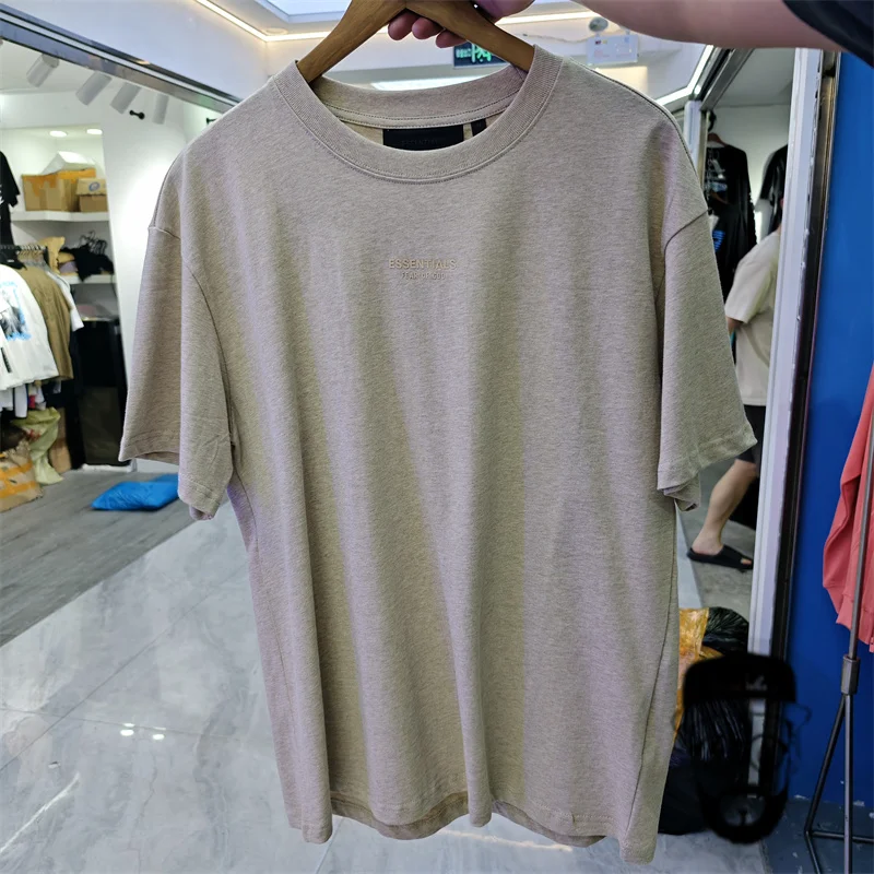 

Free shipping new high-quality cotton ESSENTIALSt T-shirt round neck loose casual men's top tee