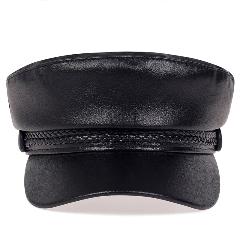 Unisex Woven Leather Hat for Spring and Autumn Outdoor Casual Adult Sunscreen Sports leather hat