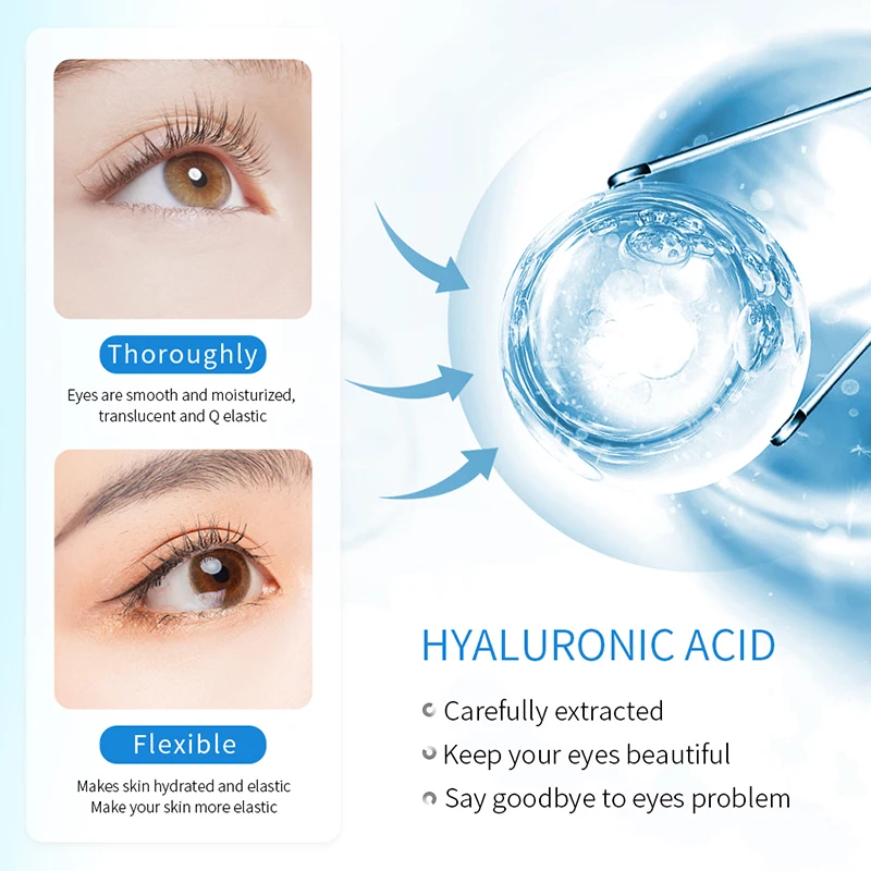 SADOER Hyaluronic Acid Eye Cream Anti Dark Circles Wrinkles Moisturizing Anti-aging Creams Eyes Skin Care