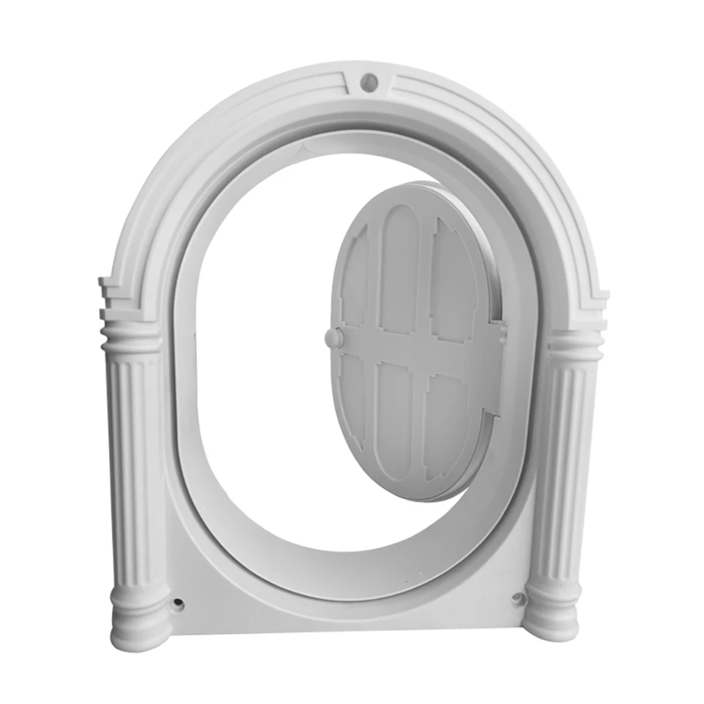 Pet Privacy Door French Arched Cat Door7.08 x 9.44 Inches Easy Installation Bidirectional For Cats Up To 20 Lbs