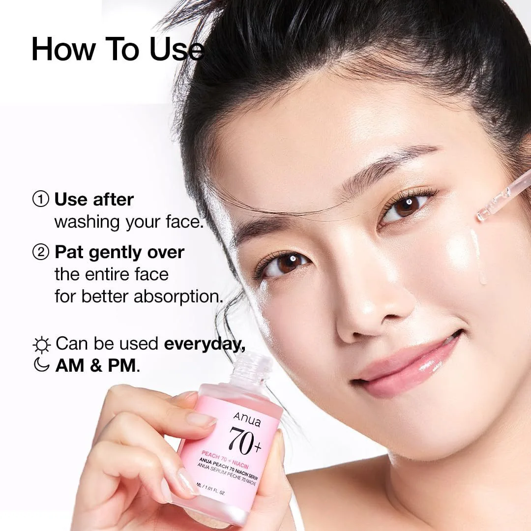 Anua Korean penetration 70 Niacinamide Serum 30ml For Sensitive Skin Combination