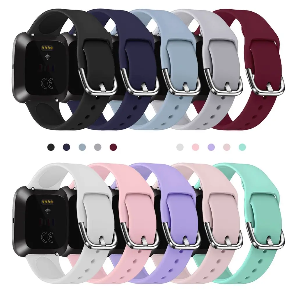 

Классический мягкий спортивный силиконовый браслет, сменный ремешок для часов Fitbit Versa 2 1 Lite