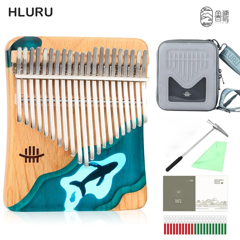 Hluru Professional Kalimba 17/21 Tasti Deep Sea Blue Whale Kalimba Professional Thumb Piano Kalimba Strumento Per Tastiera Portatile