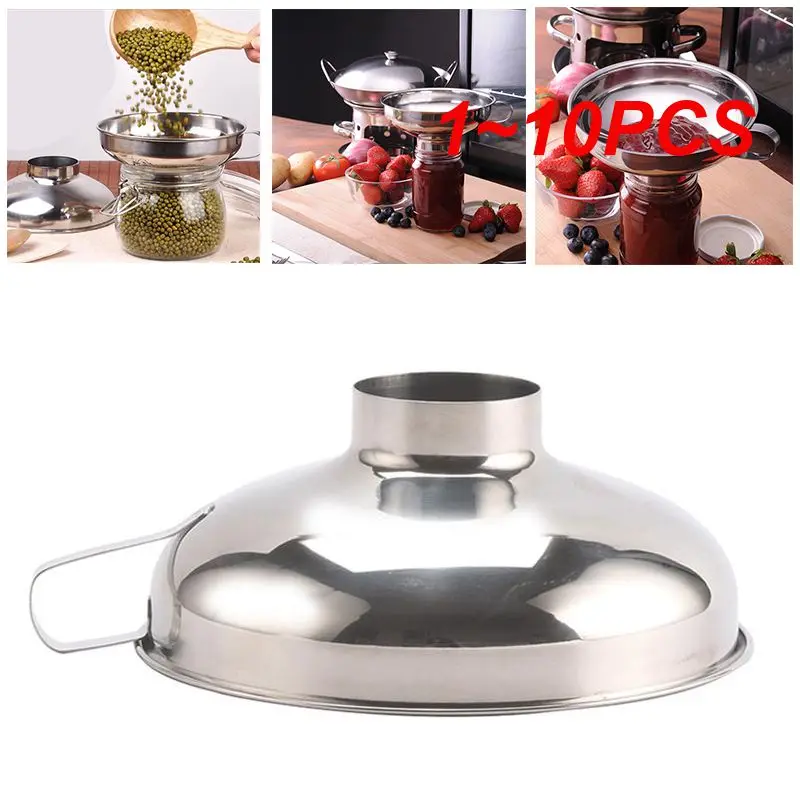 

1 ~ 10 шт. Воронка Из Нержавеющей Стали с широким горлышком, фотофильтр, кухонная многофункциональная Воронка для Марин, джема, вина, кухни