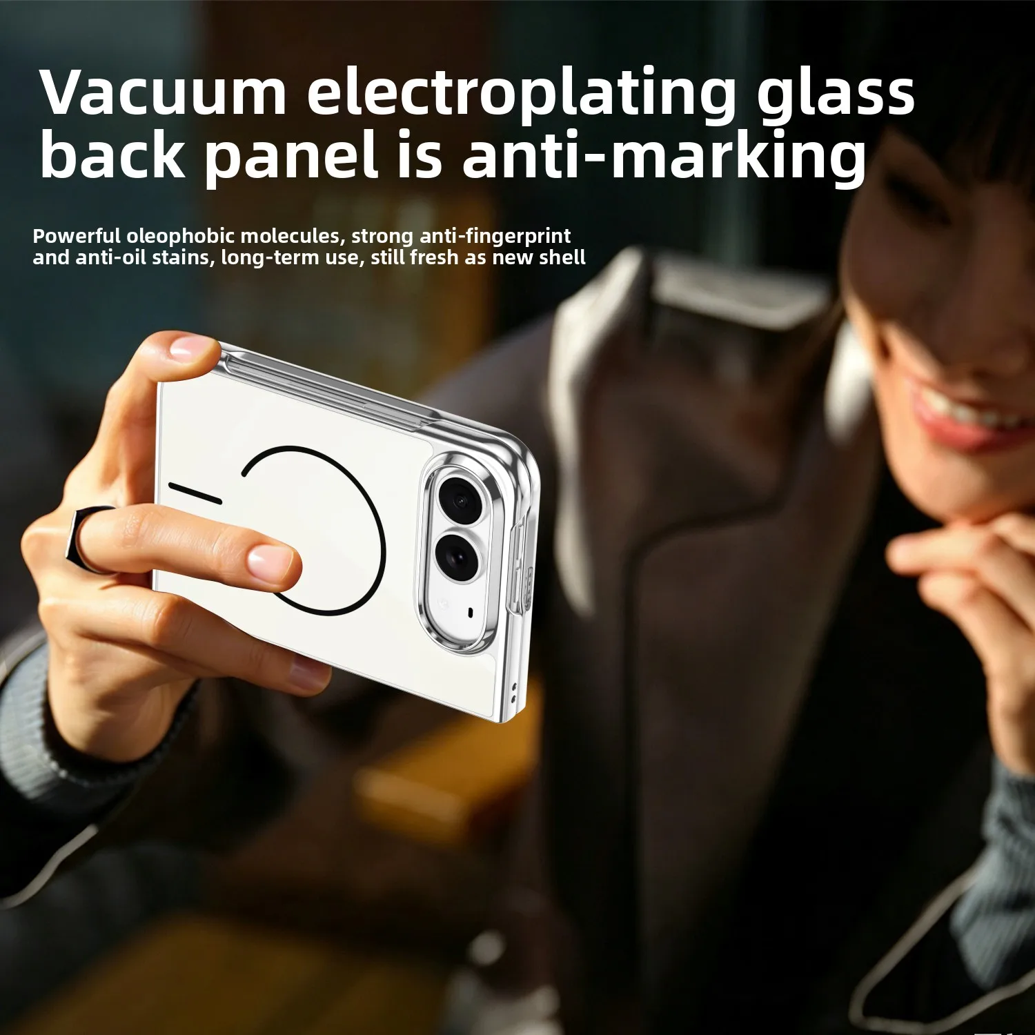 Magnetic Electroplating Integrated Case with Lens Protection - Anti-Scratch and Shockproof Back Cover