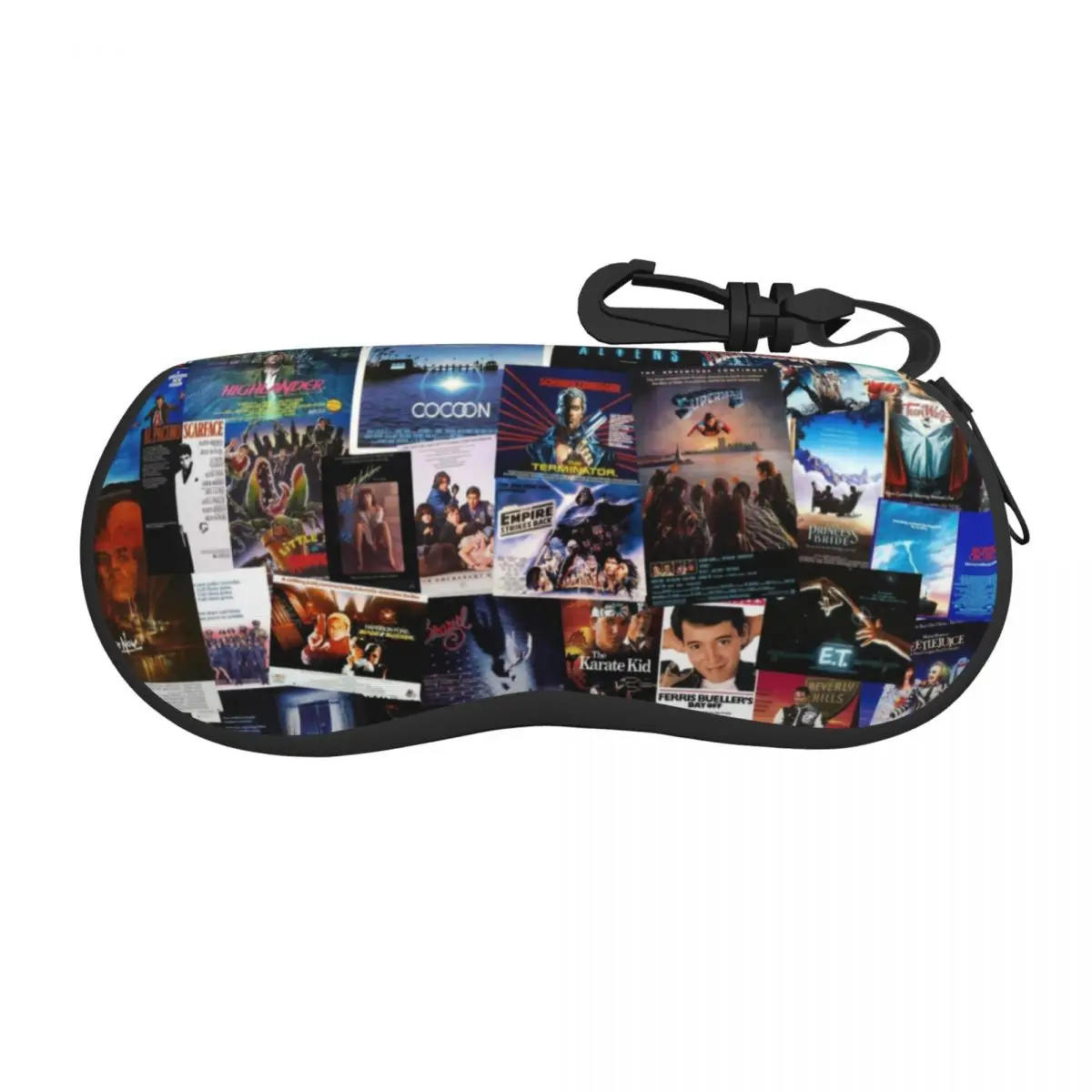 

Vintage Movie Posters Collage Shell Eyeglasses Protector Cases Cool Sunglass Case Classic Film Cinema Theater Gift Glasses Bag
