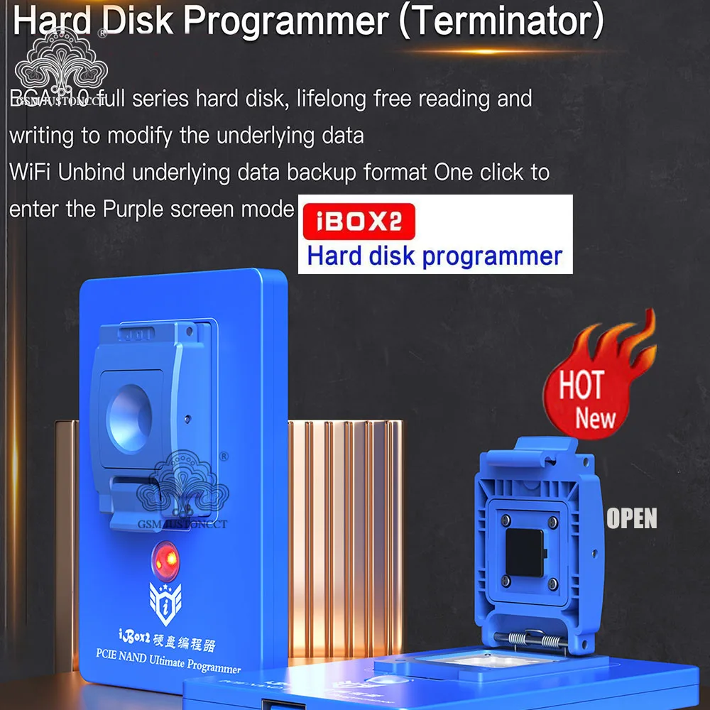 

Программатор iBox 2 BGA110 один ключ ввод фиолетовый экран для IPhone IPxd DFU NAND ремонт iBox2 P12 инструмент программатора NAND