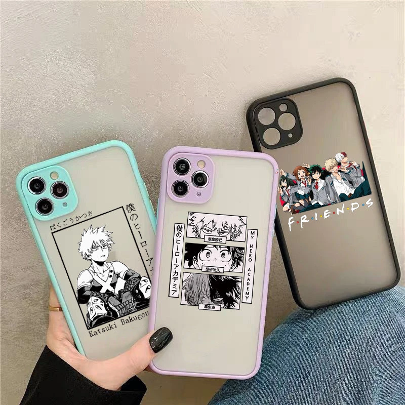 Soft Bumper Anime Phone Case For Iphone X 12 11 Xs Max Xr 8 7 6 Plus 13 My Hero Academia Deku Bakugou Boku No Hero Phone Cover Mobile Phone Cases Covers Aliexpress