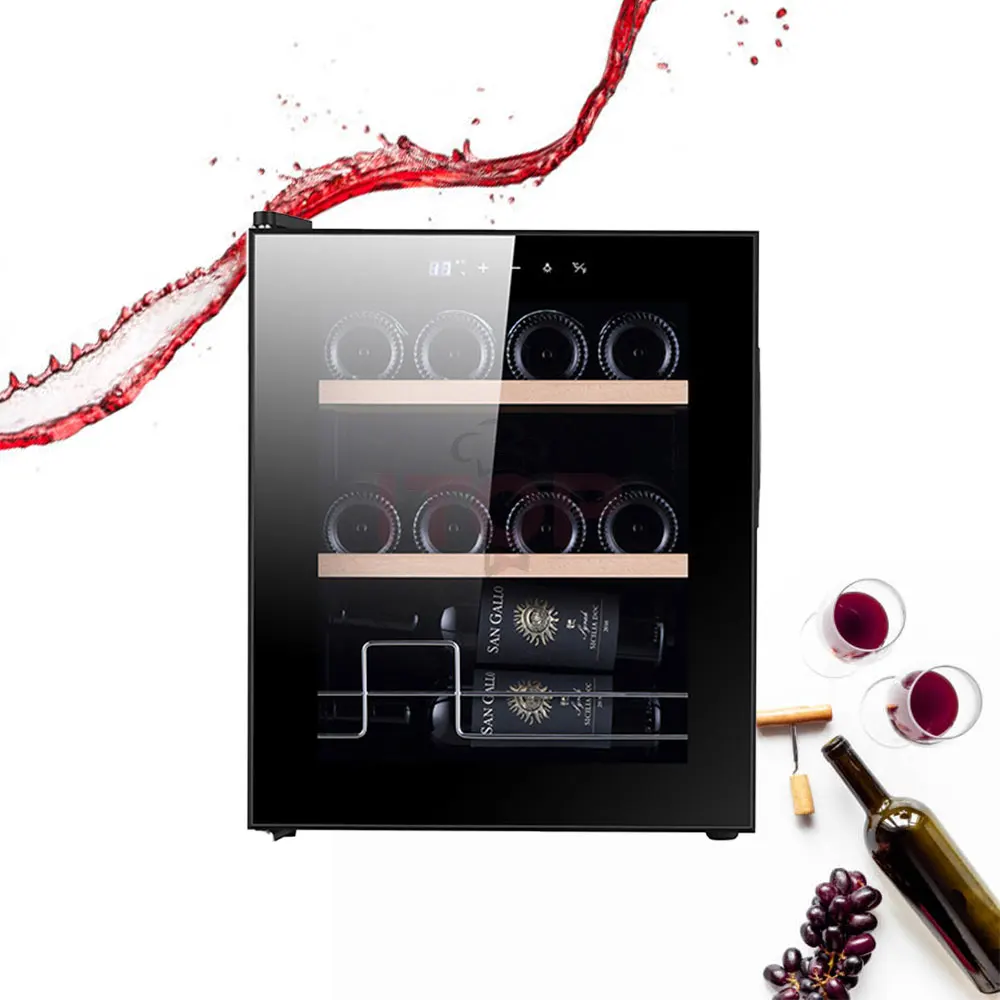 Electronic 58L Wine Fridge Refrigerator 15 Bottles Enfriador De Vino Freestanding Wine Chiller Cellar Beverage Cooler