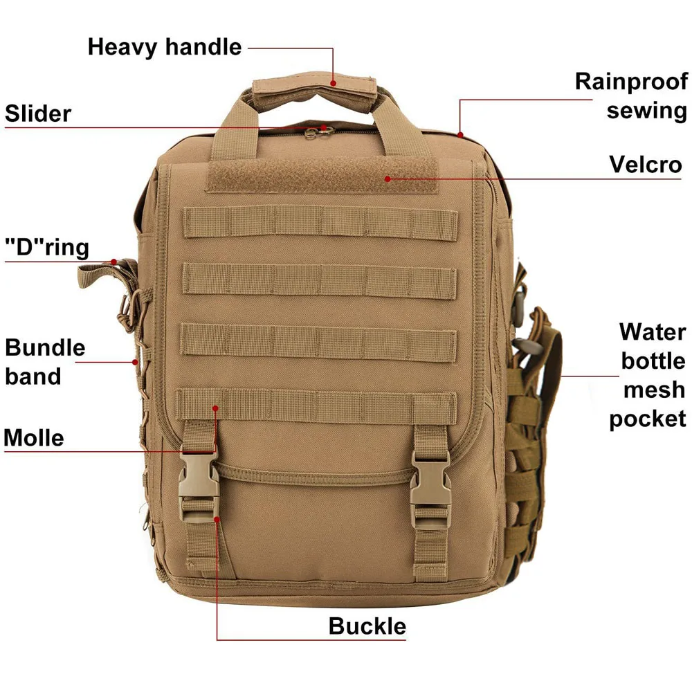 Outdoor Hunting Hiking Backpack Laptop Shoulder Bag Men Waterproof Canvas Nylon Sport Travel Trekking Camping Molle Backpack 3