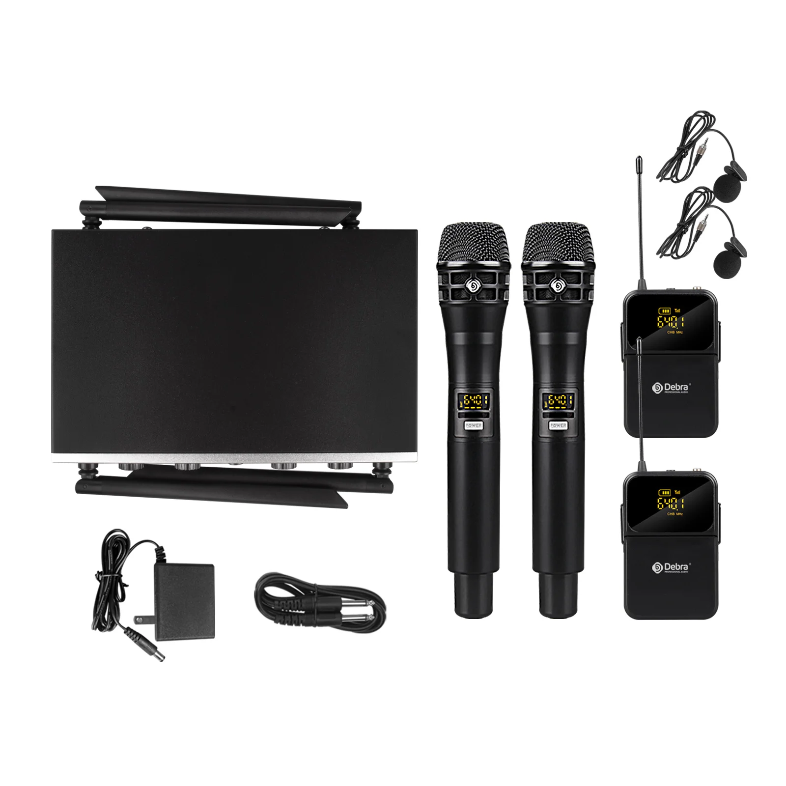 Debra DU4004 UHF 4-channel Wireless Conference Microphone System With Handheld*L