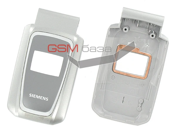Siemens CF62 - Внешняя панель верхнего флипа с защ стеклом (цвет: Cool Grey) Оригинал |